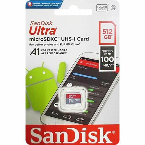SanDisk Ultra 512GB SDSQUA4-512G-GN6MN microSDXC Memory Card C10 U1 A1 UHS-I