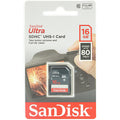 SanDisk Ultra 16GB SDSDUNS-016G-GN3IN SDHC Memory Card C10 UHS-I