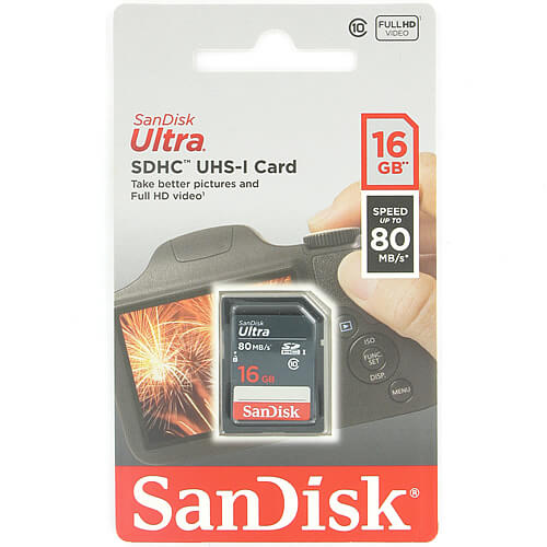 SanDisk Ultra 16GB SDSDUNS-016G-GN3IN SDHC Memory Card C10 UHS-I