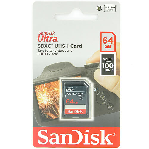 SanDisk Ultra 64GB SDSDUNR-064G-GN3IN SDXC Memory Card C10 UHS-I