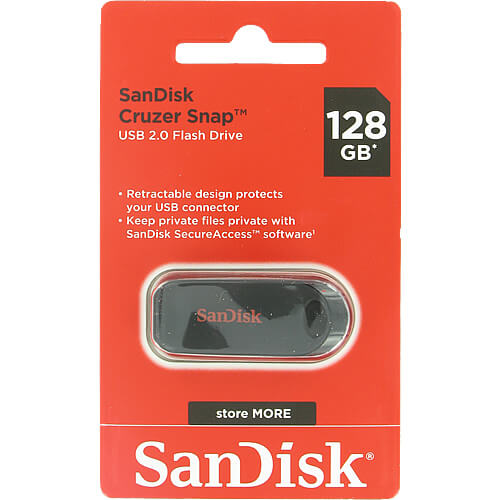 SanDisk Cruzer Snap 128GB SDCZ62-128G-G35 USB 2.0 Flash Drive
