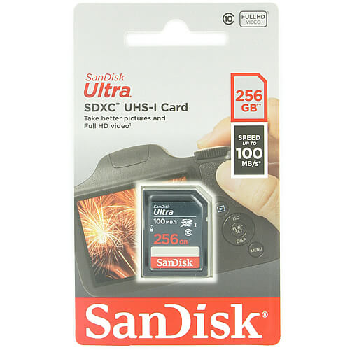 SanDisk Ultra 256GB SDSDUNR-256G-GN3IN SDXC Memory Card C10 UHS-I