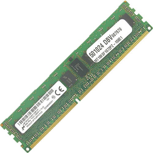 Micron  8GB MMT18KSF1G72PZ-1G6E1 DDR3-1600 RDIMM PC3-12800 ECC