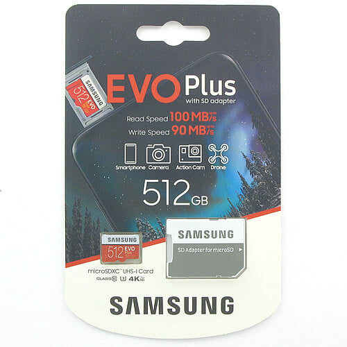 Samsung EVO Plus 512GB MB-MC512HA/APC microSDXC Memory Card C10 U3 UHS-I