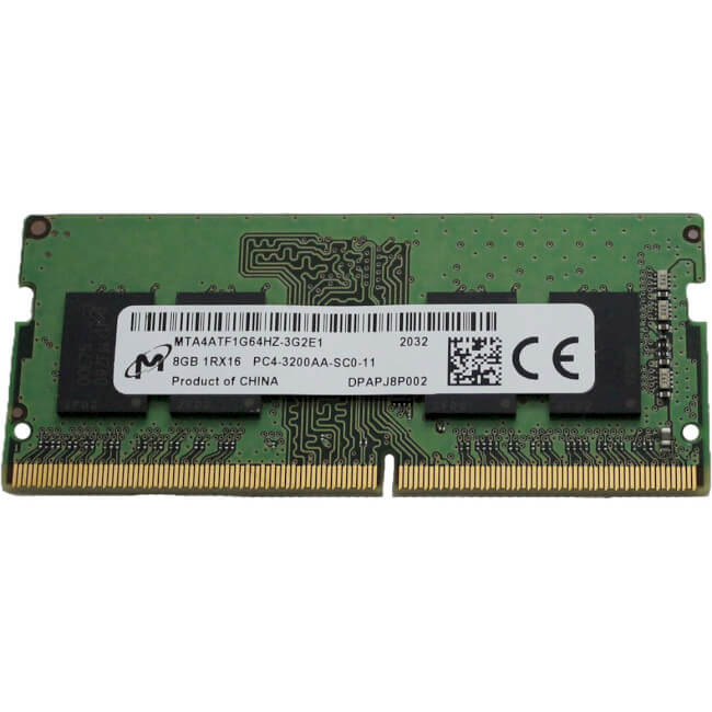 Micron  8GB MTA4ATF1G64HZ-3G2E1 DDR4-3200 SODIMM PC4-25600 NON-ECC
