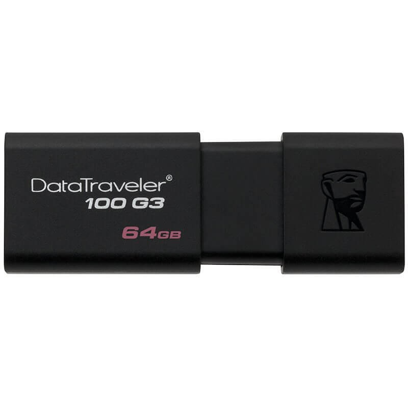 Kingston DataTraveler 100 G3 64GB DT100G3/64GB USB 3.1 Flash Drive