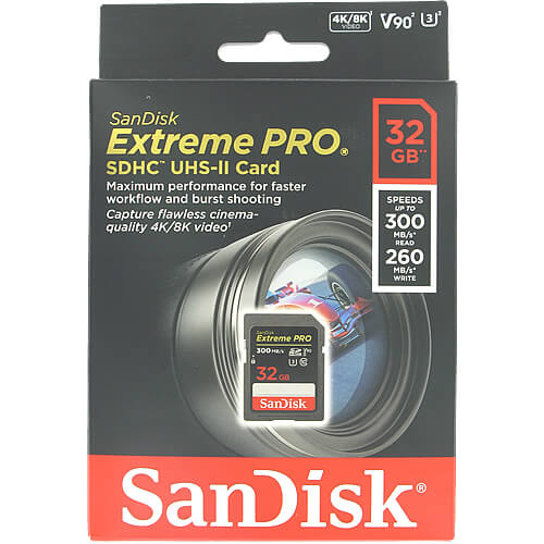SanDisk Extreme Pro 32GB SDSDXDK-032G-GN4IN SDHC Memory Card C10 U3 V90 UHS-II