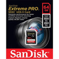 SanDisk Extreme Pro 64GB SDSDXDK-064G-GN4IN SDXC Memory Card C10 U3 V90 UHS-II