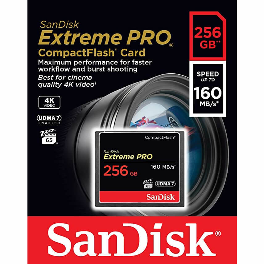 SanDisk Extreme Pro 256GB SDCFXPS-256G-X46 CF Card 40X – OEMPCWorld