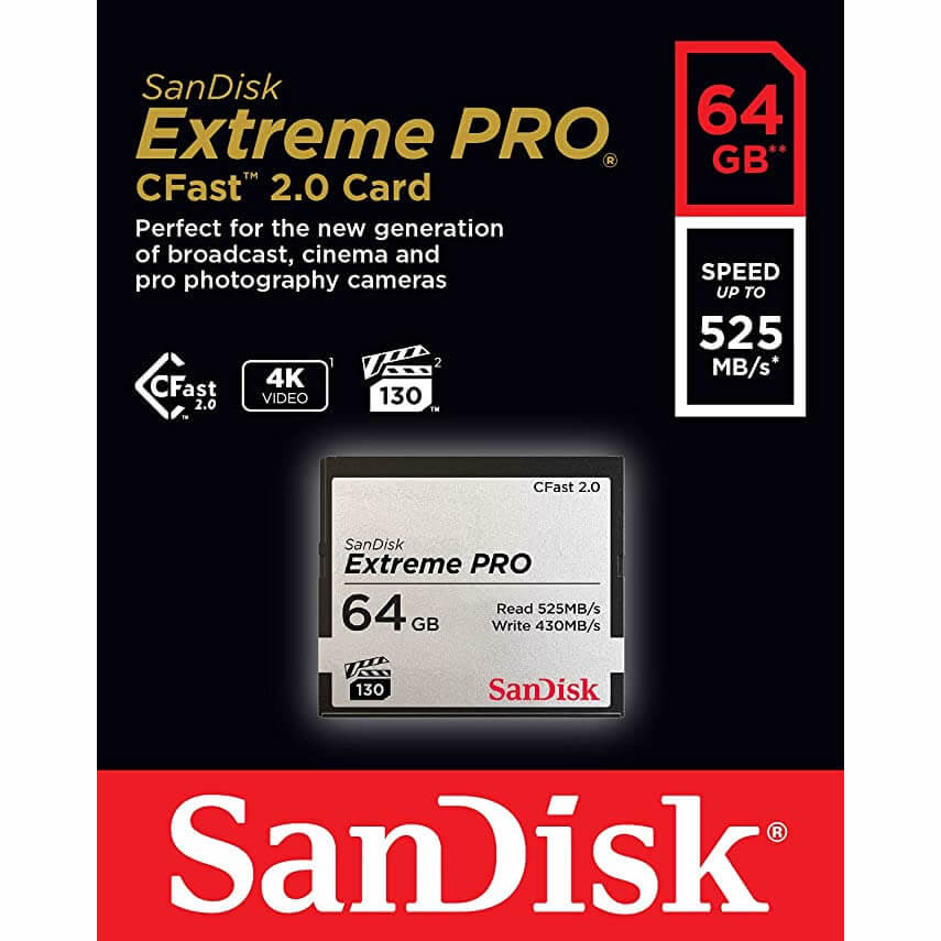 SanDisk Extreme Pro 64GB SDCFSP-064G-G46D CFAST 600x