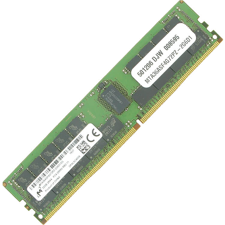 Micron  32GB MTA36ASF4G72PZ-2G6D1 DDR4-2666 RDIMM PC4-21300 ECC