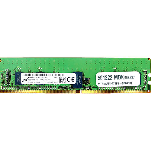 Micron  8GB MTA9ASF1G72PZ-2G6J1RI DDR4-2666 RDIMM PC4-21300 ECC