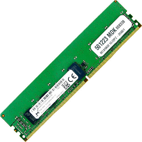 Micron  8GB MTA9ASF1G72PZ-2G6D1 DDR4-2666 RDIMM PC4-21300 ECC