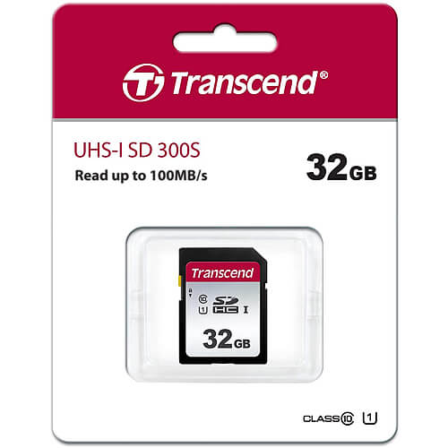 Transcend 300S 32GB TS32GSDC300S SDHC Memory Card C10 U1 UHS-I