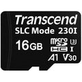Transcend 230I 16GB TS16GUSD230I microSDHC Memory Card C10 U3 V30 A1 UHS-I