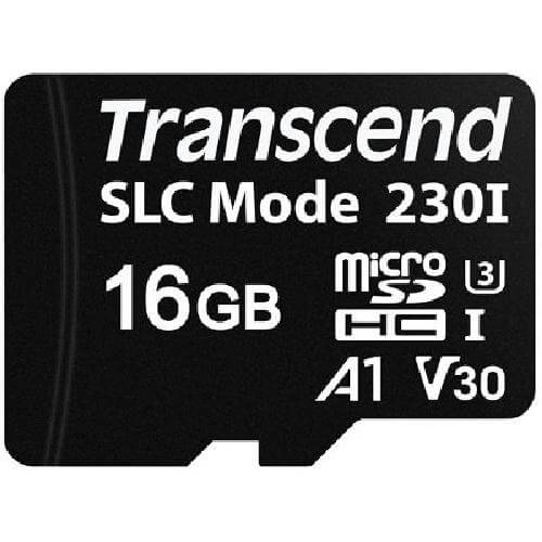 Transcend 230I 16GB TS16GUSD230I microSDHC Memory Card C10 U3 V30 A1 UHS-I