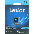 Lexar Blue Series 32GB LSD32GCB633 SDHC Memory Card C10 U1 V10 UHS-I