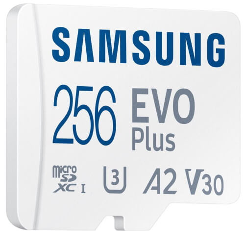 SAMSUNG EVO Plus 256GB MB-MC256SA/APC microSDXC Memory Card C10 U3 V30 A2 UHS-I