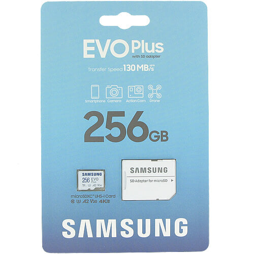 Samsung EVO Plus 256GB MB-MC256KA/APC microSDXC Memory Card C10 U3 V30 A2 UHS-I