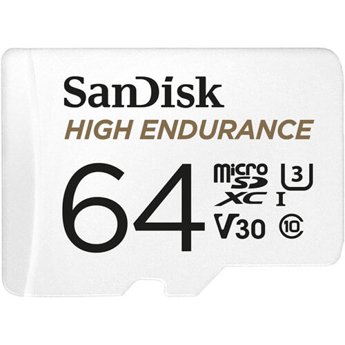 SanDisk High Endurance 64GB SDSQQNR-064G microSDXC Memory Card C10 U3 V30 UHS-I