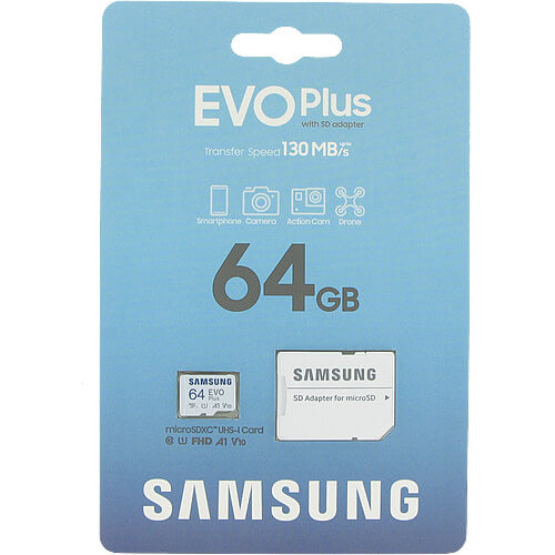 Samsung EVO Plus 64GB MB-MC64KA/APC microSDXC Memory Card C10 U1 V10 A1 UHS-I