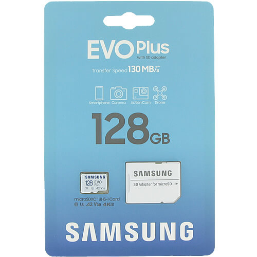 Samsung EVO Plus 128GB MB-MC128KA/EU microSDXC Memory Card C10 U3 V30 A2 UHS-I