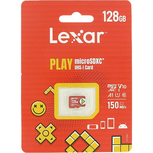 Lexar Play 128GB LMSPLAY128G-BNNNG microSDXC Memory Card C10 U1 V10 A1 UHS-I