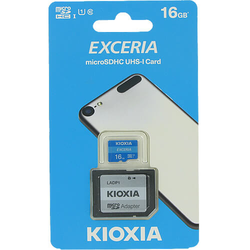 Kioxia Exceria 16GB LMEX1L016GG2 microSDHC Memory Card C10 U1 UHS-I