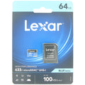 Lexar Blue Series 64GB LSDMI64GBB633A microSDXC Memory Card C10 U3 V30 A1 UHS-I