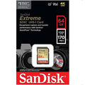 SanDisk Extreme 64GB SDSDXV2-064G-GNCIN SDXC Memory Card C10 U3 V30 UHS-I