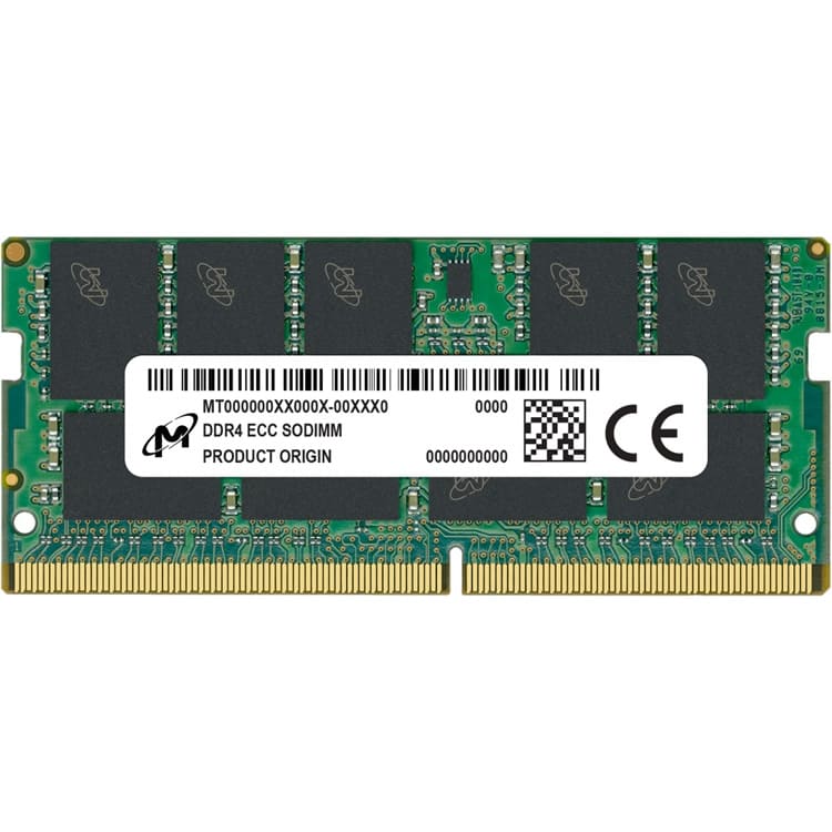 Micron  32GB MTA18ASF4G72HZ-3G2B2R DDR4-3200 SODIMM PC4-25600 ECC