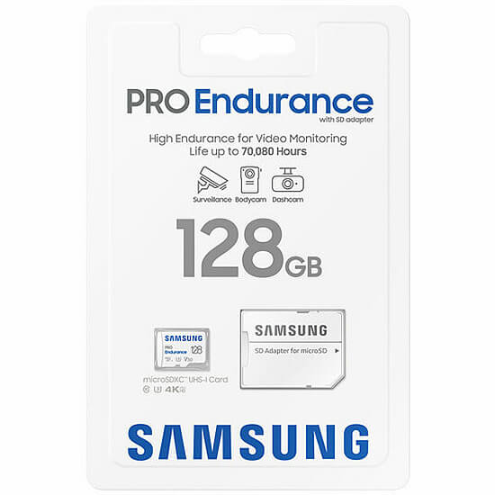 Samsung Pro Endurance 128GB MB-MJ128KA/APC microSDXC Memory Card C10 U3 V30 UHS-I