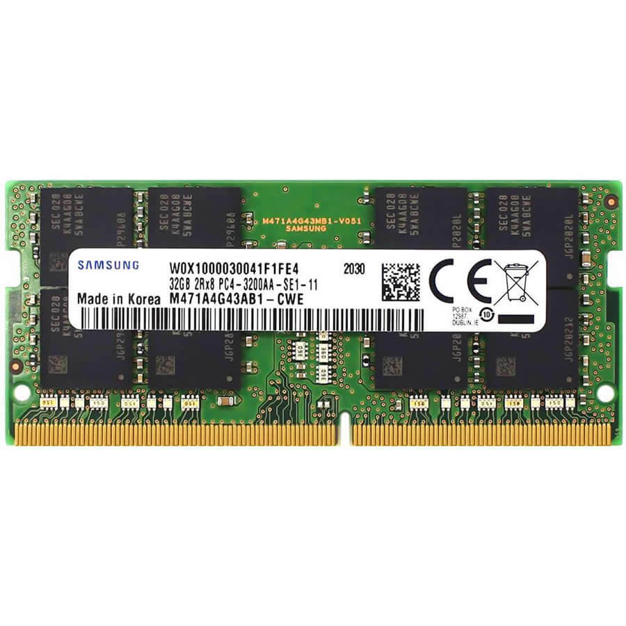 Samsung  16GB M471A2G43AB2-CWE DDR4-3200 SODIMM PC4-25600 NON-ECC