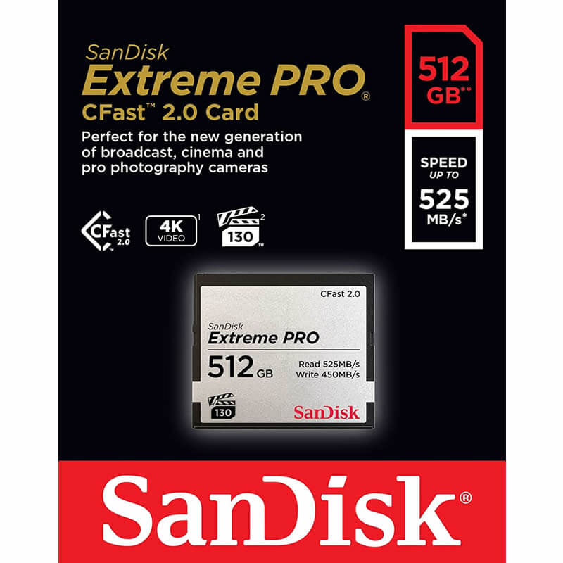 SanDisk Extreme Pro 512GB SDCFSP-512G-G46D CFAST