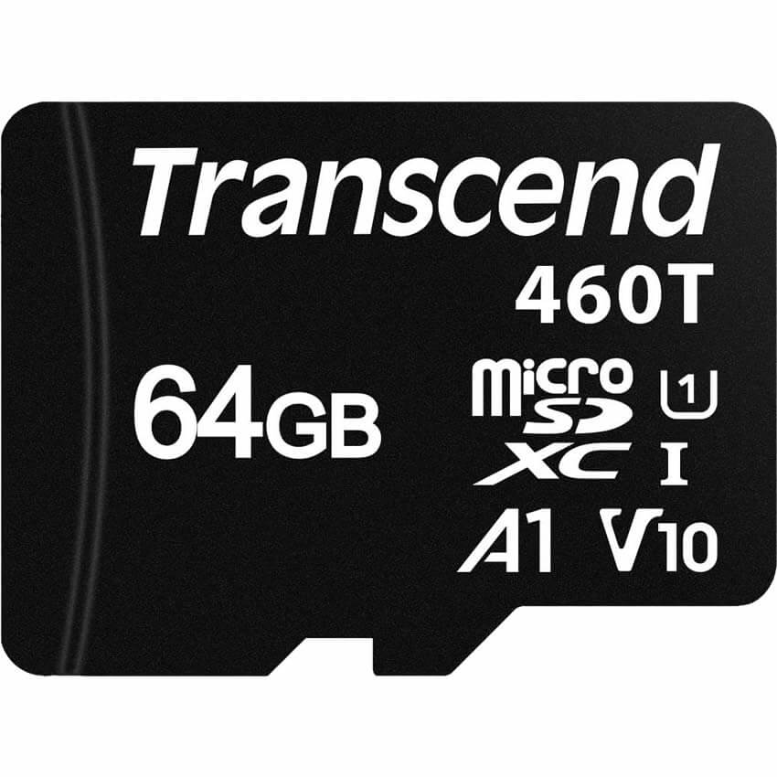 Transcend 460T 64GB TS64GUSD460T microSDXC Memory Card C10 U3 V30 A1 UHS-I