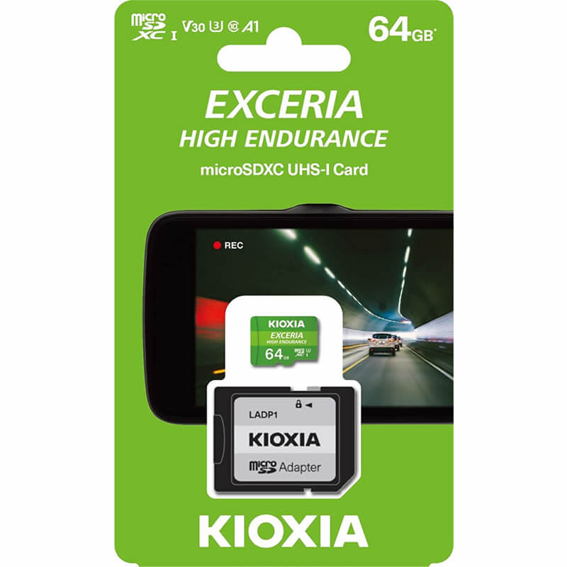 Kioxia EXCERIA HIGH ENDURANCE 64GB LMHE1G064GG2 microSDXC Memory Card C10 U3 V30 A1 UHS-I