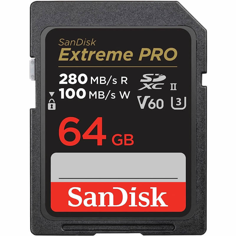 SanDisk Extreme Pro 64GB SDSDXEP-064G-GN4IN SDXC Memory Card C10 U3 V60 UHS-II