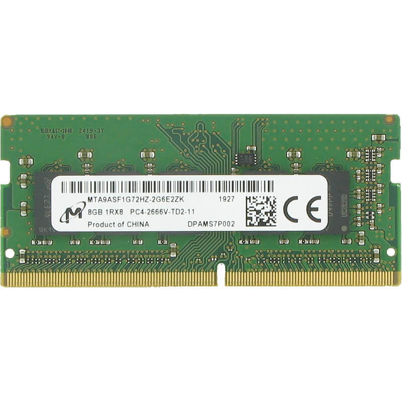 Micron  8GB MTA9ASF1G72HZ-2G6E2 DDR4-2666 SODIMM PC4-21300 ECC