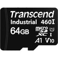 Transcend 460I 64GB TS64GUSD460I microSDXC Memory Card C10 U3 V30 A1 UHS-I