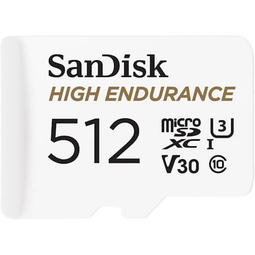 SanDisk High Endurance 512GB SDSQQNR-512G-GN6IA microSDXC Memory Card C10 U3 V30 UHS-I