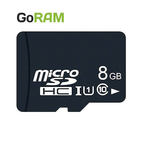 GoRAM  8GB MSDHC-8GB-10-I-JI microSDHC Memory Card C10 U1 UHS-I