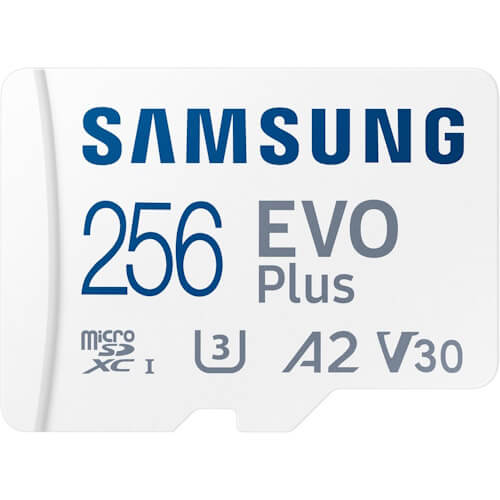 SAMSUNG EVO Plus 256GB MB-MC256SA/APC microSDXC Memory Card C10 U3 V30 A2 UHS-I