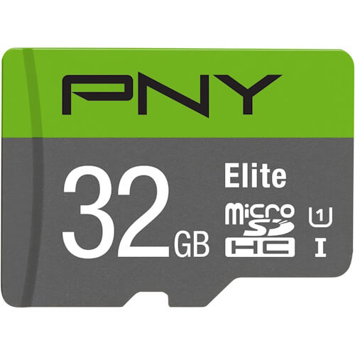 PNY Elite 32GB P-SDU32GU185GW-GE microSDHC Memory Card C10 U1 UHS-I