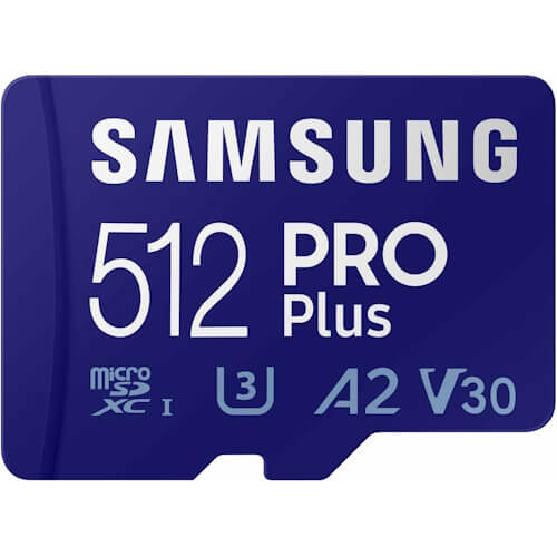 Samsung PRO Plus 512GB MB-MD512SA/APC microSDXC Memory Card C10 U3 V30 A2 UHS-I