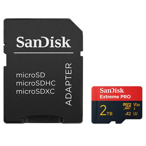 SanDisk Extreme Pro 2TB SDSQXCD-2T00-GN6MA microSDXC Memory Card C10 U3 V30 A2 UHS-I