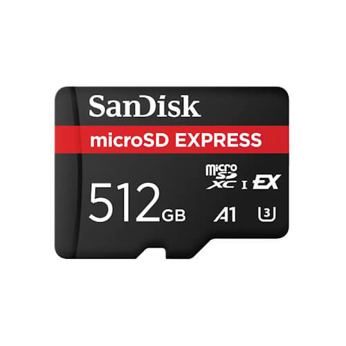 SANDISK microSD EXPRESS 512GB SDSQXFN-512G-GN4NN microSDXC Memory Card NVME PCIE 3.1 U3 A1