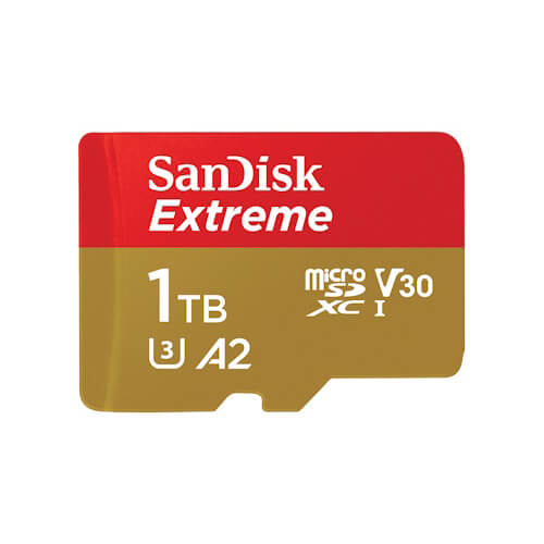 SanDisk Extreme 1TB SDSQXAV-1T00 microSDXC Memory Card C10 U3 V30 A2 UHS-I