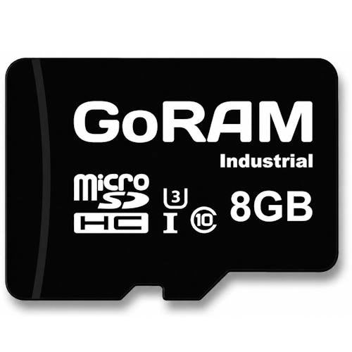 GoRAM Industrial 8GB GRSDQIN-008G-I microSDHC Memory Card C10