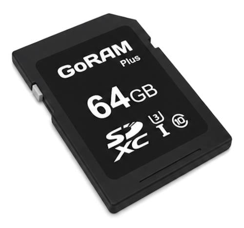 GoRAM Plus 64GB GRSDGP-064G SDXC Memory Card C10 U3 UHS-I