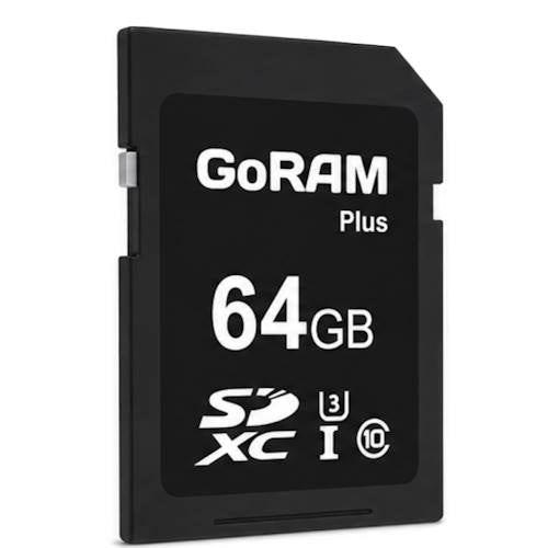 GoRAM Plus 64GB GRSDGP-064G SDXC Memory Card C10 U3 UHS-I